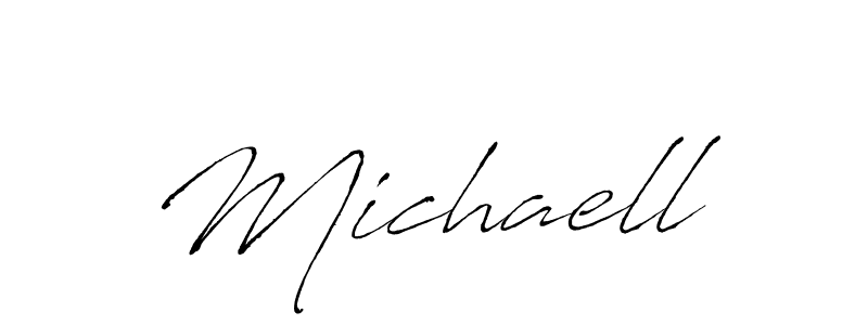 Design your own signature with our free online signature maker. With this signature software, you can create a handwritten (Antro_Vectra) signature for name Michaell. Michaell signature style 6 images and pictures png