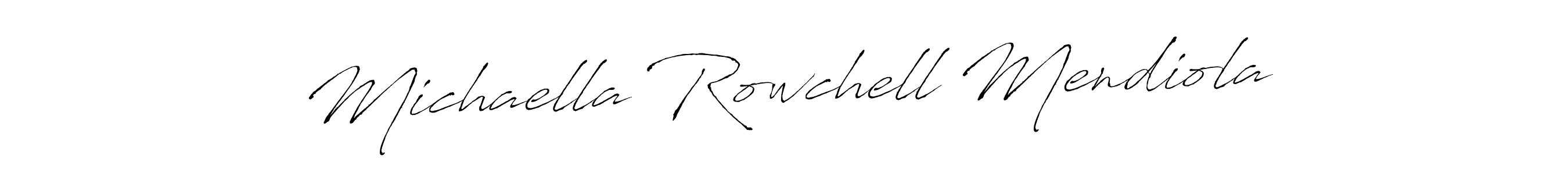 Design your own signature with our free online signature maker. With this signature software, you can create a handwritten (Antro_Vectra) signature for name Michaella Rowchell Mendiola. Michaella Rowchell Mendiola signature style 6 images and pictures png
