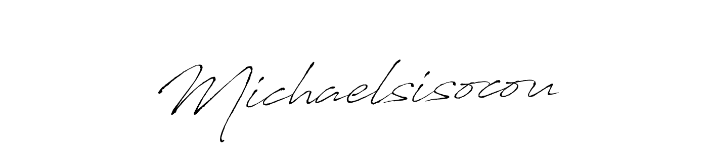 Also we have Michaelsisocou name is the best signature style. Create professional handwritten signature collection using Antro_Vectra autograph style. Michaelsisocou signature style 6 images and pictures png