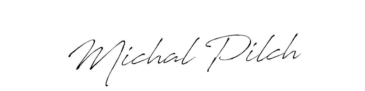 Michal Pilch stylish signature style. Best Handwritten Sign (Antro_Vectra) for my name. Handwritten Signature Collection Ideas for my name Michal Pilch. Michal Pilch signature style 6 images and pictures png