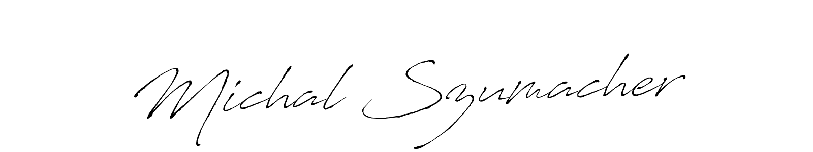 Similarly Antro_Vectra is the best handwritten signature design. Signature creator online .You can use it as an online autograph creator for name Michal Szumacher. Michal Szumacher signature style 6 images and pictures png