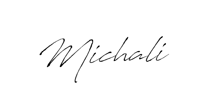 How to make Michali signature? Antro_Vectra is a professional autograph style. Create handwritten signature for Michali name. Michali signature style 6 images and pictures png