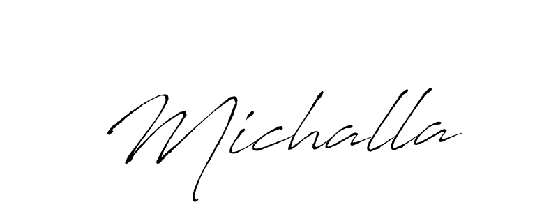 Similarly Antro_Vectra is the best handwritten signature design. Signature creator online .You can use it as an online autograph creator for name Michalla. Michalla signature style 6 images and pictures png