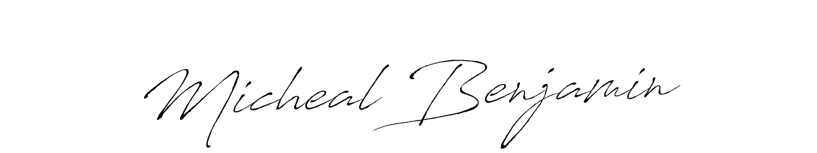 How to make Micheal Benjamin signature? Antro_Vectra is a professional autograph style. Create handwritten signature for Micheal Benjamin name. Micheal Benjamin signature style 6 images and pictures png