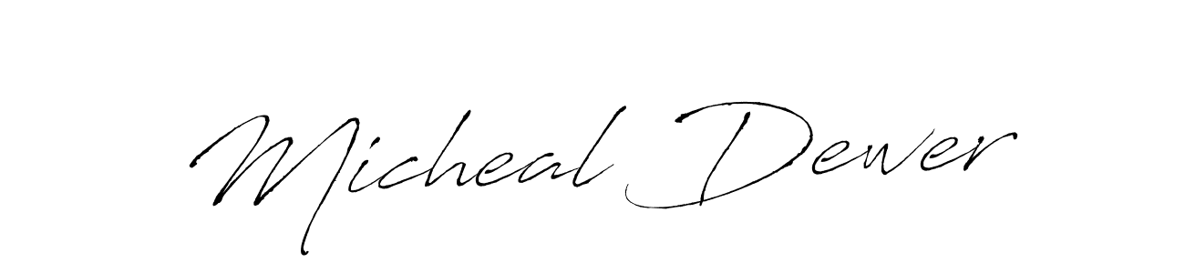 Also we have Micheal Dewer name is the best signature style. Create professional handwritten signature collection using Antro_Vectra autograph style. Micheal Dewer signature style 6 images and pictures png