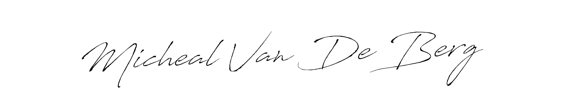 Create a beautiful signature design for name Micheal Van De Berg. With this signature (Antro_Vectra) fonts, you can make a handwritten signature for free. Micheal Van De Berg signature style 6 images and pictures png