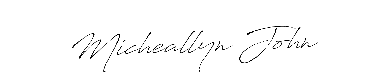 How to make Micheallyn John signature? Antro_Vectra is a professional autograph style. Create handwritten signature for Micheallyn John name. Micheallyn John signature style 6 images and pictures png