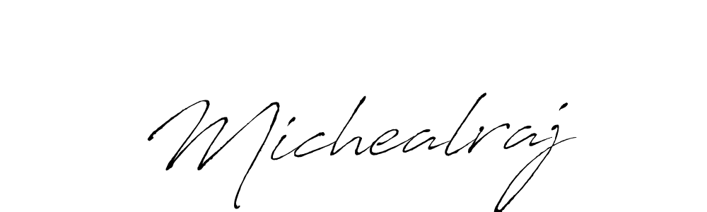 Use a signature maker to create a handwritten signature online. With this signature software, you can design (Antro_Vectra) your own signature for name Michealraj. Michealraj signature style 6 images and pictures png