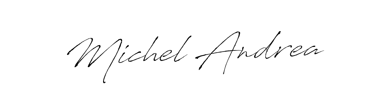 Make a beautiful signature design for name Michel Andrea. With this signature (Antro_Vectra) style, you can create a handwritten signature for free. Michel Andrea signature style 6 images and pictures png
