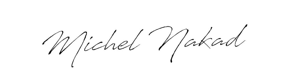 Michel Nakad stylish signature style. Best Handwritten Sign (Antro_Vectra) for my name. Handwritten Signature Collection Ideas for my name Michel Nakad. Michel Nakad signature style 6 images and pictures png