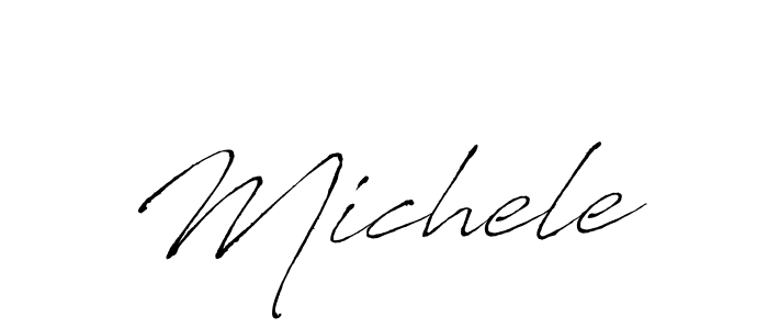 Create a beautiful signature design for name Michele. With this signature (Antro_Vectra) fonts, you can make a handwritten signature for free. Michele signature style 6 images and pictures png