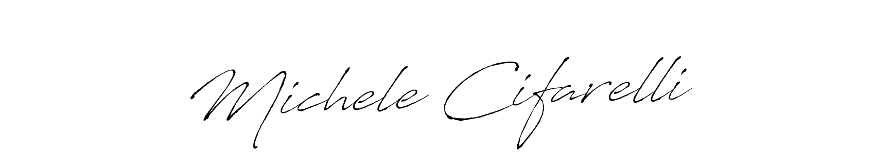 Antro_Vectra is a professional signature style that is perfect for those who want to add a touch of class to their signature. It is also a great choice for those who want to make their signature more unique. Get Michele Cifarelli name to fancy signature for free. Michele Cifarelli signature style 6 images and pictures png