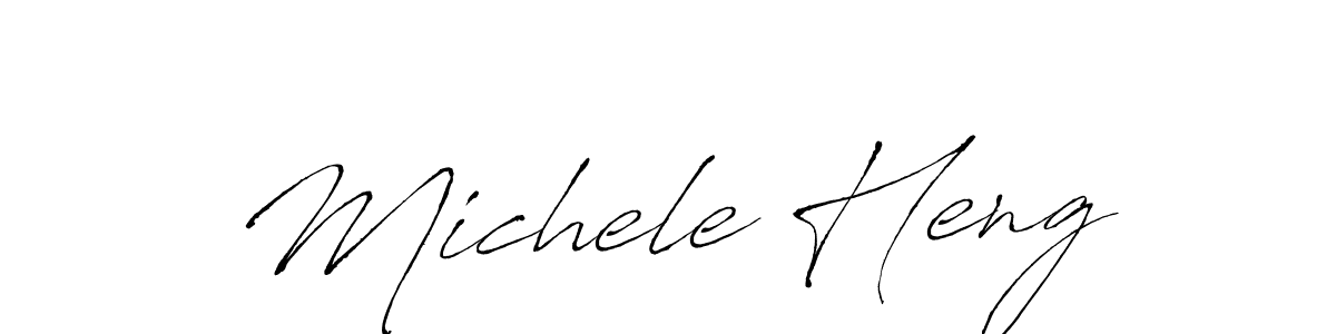 Also You can easily find your signature by using the search form. We will create Michele Heng name handwritten signature images for you free of cost using Antro_Vectra sign style. Michele Heng signature style 6 images and pictures png