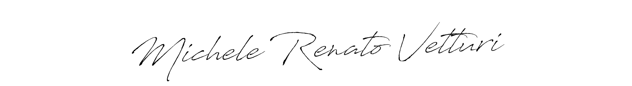Antro_Vectra is a professional signature style that is perfect for those who want to add a touch of class to their signature. It is also a great choice for those who want to make their signature more unique. Get Michele Renato Vetturi name to fancy signature for free. Michele Renato Vetturi signature style 6 images and pictures png