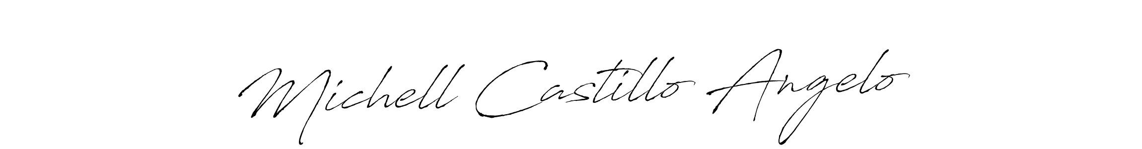 Michell Castillo Angelo stylish signature style. Best Handwritten Sign (Antro_Vectra) for my name. Handwritten Signature Collection Ideas for my name Michell Castillo Angelo. Michell Castillo Angelo signature style 6 images and pictures png