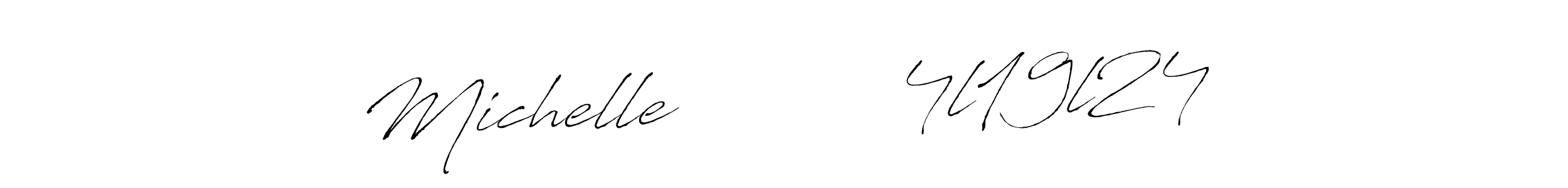 Use a signature maker to create a handwritten signature online. With this signature software, you can design (Antro_Vectra) your own signature for name Michelle          4l19l24. Michelle          4l19l24 signature style 6 images and pictures png