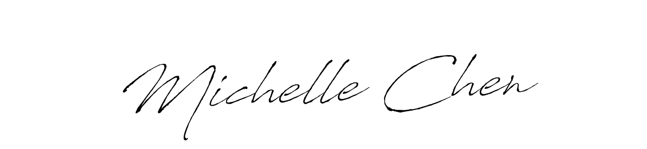 You should practise on your own different ways (Antro_Vectra) to write your name (Michelle Chen) in signature. don't let someone else do it for you. Michelle Chen signature style 6 images and pictures png