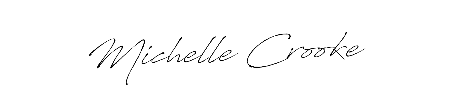 Make a beautiful signature design for name Michelle Crooke. With this signature (Antro_Vectra) style, you can create a handwritten signature for free. Michelle Crooke signature style 6 images and pictures png