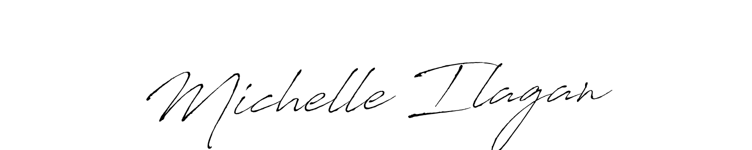 Michelle Ilagan stylish signature style. Best Handwritten Sign (Antro_Vectra) for my name. Handwritten Signature Collection Ideas for my name Michelle Ilagan. Michelle Ilagan signature style 6 images and pictures png