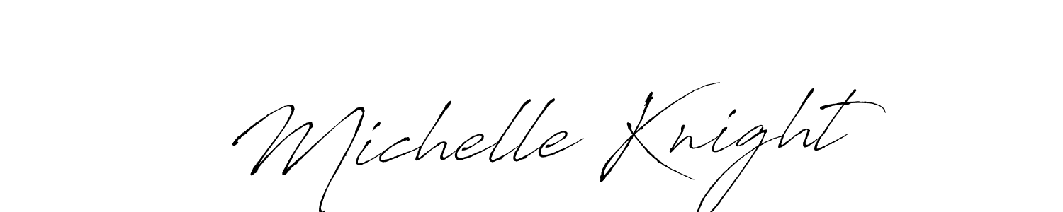 Design your own signature with our free online signature maker. With this signature software, you can create a handwritten (Antro_Vectra) signature for name Michelle Knight. Michelle Knight signature style 6 images and pictures png