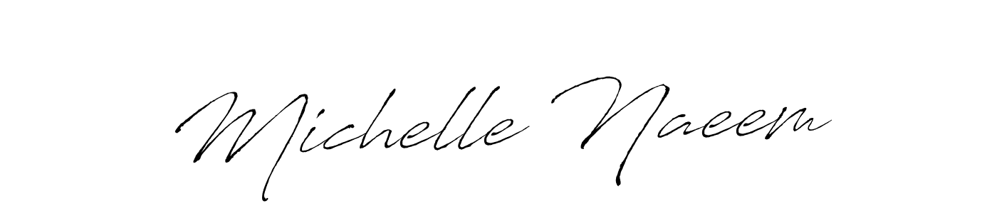 Also You can easily find your signature by using the search form. We will create Michelle Naeem name handwritten signature images for you free of cost using Antro_Vectra sign style. Michelle Naeem signature style 6 images and pictures png