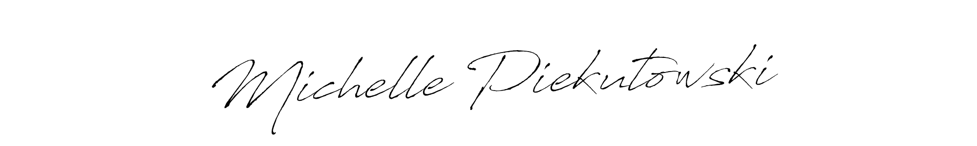 The best way (Antro_Vectra) to make a short signature is to pick only two or three words in your name. The name Michelle Piekutowski include a total of six letters. For converting this name. Michelle Piekutowski signature style 6 images and pictures png