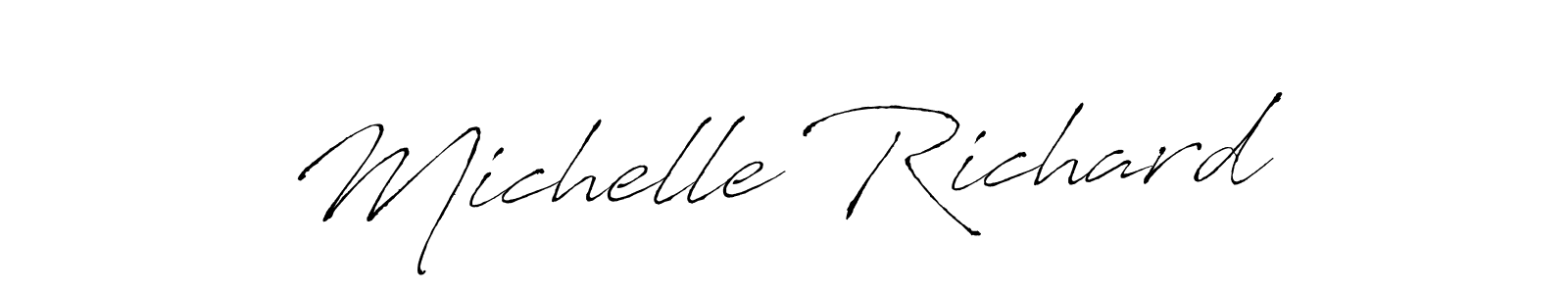 Michelle Richard stylish signature style. Best Handwritten Sign (Antro_Vectra) for my name. Handwritten Signature Collection Ideas for my name Michelle Richard. Michelle Richard signature style 6 images and pictures png