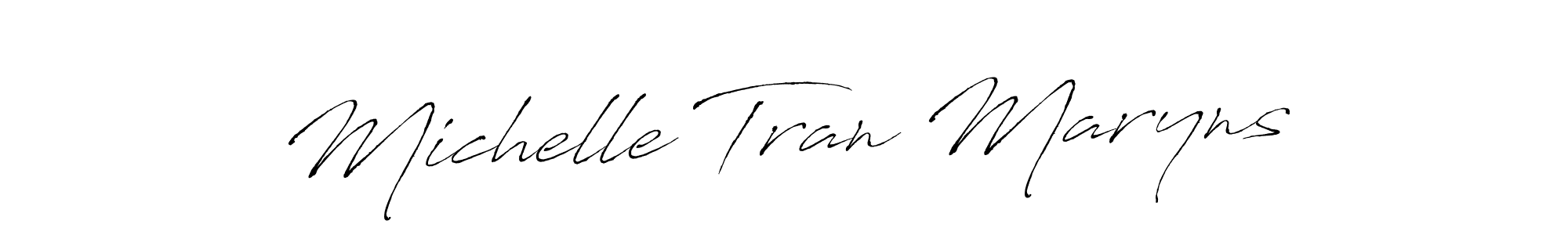 Create a beautiful signature design for name Michelle Tran Maryns. With this signature (Antro_Vectra) fonts, you can make a handwritten signature for free. Michelle Tran Maryns signature style 6 images and pictures png