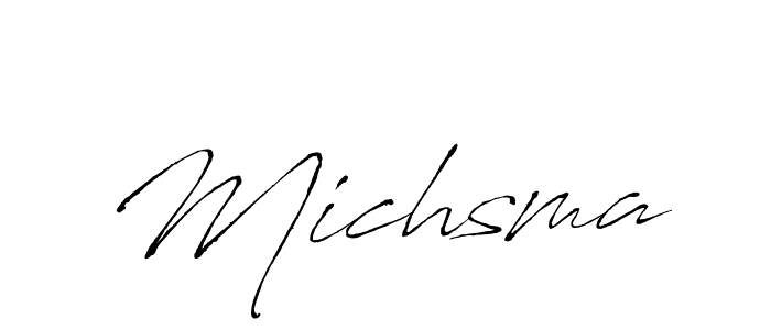 Antro_Vectra is a professional signature style that is perfect for those who want to add a touch of class to their signature. It is also a great choice for those who want to make their signature more unique. Get Michsma name to fancy signature for free. Michsma signature style 6 images and pictures png