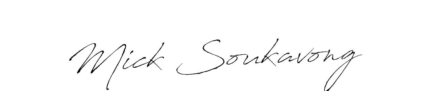 Use a signature maker to create a handwritten signature online. With this signature software, you can design (Antro_Vectra) your own signature for name Mick Soukavong. Mick Soukavong signature style 6 images and pictures png