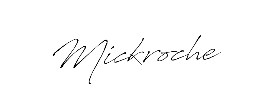 Create a beautiful signature design for name Mickroche. With this signature (Antro_Vectra) fonts, you can make a handwritten signature for free. Mickroche signature style 6 images and pictures png