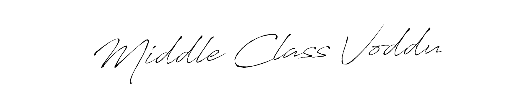 Make a beautiful signature design for name Middle Class Voddu. With this signature (Antro_Vectra) style, you can create a handwritten signature for free. Middle Class Voddu signature style 6 images and pictures png