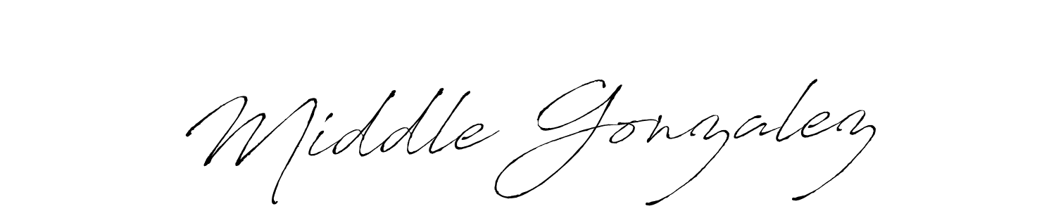 Use a signature maker to create a handwritten signature online. With this signature software, you can design (Antro_Vectra) your own signature for name Middle Gonzalez. Middle Gonzalez signature style 6 images and pictures png