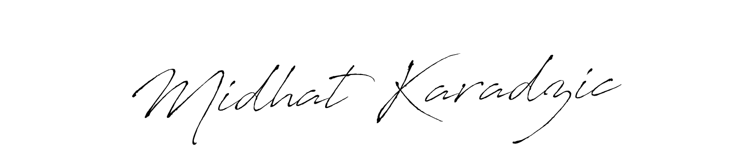 Make a beautiful signature design for name Midhat Karadzic. With this signature (Antro_Vectra) style, you can create a handwritten signature for free. Midhat Karadzic signature style 6 images and pictures png