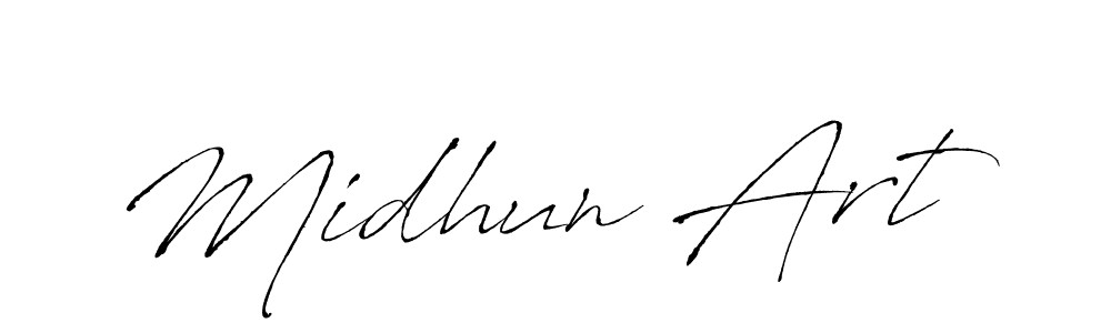 How to make Midhun Art signature? Antro_Vectra is a professional autograph style. Create handwritten signature for Midhun Art name. Midhun Art signature style 6 images and pictures png