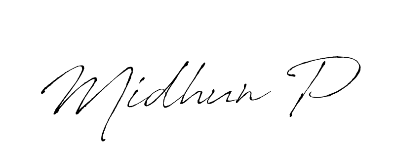 Similarly Antro_Vectra is the best handwritten signature design. Signature creator online .You can use it as an online autograph creator for name Midhun P. Midhun P signature style 6 images and pictures png
