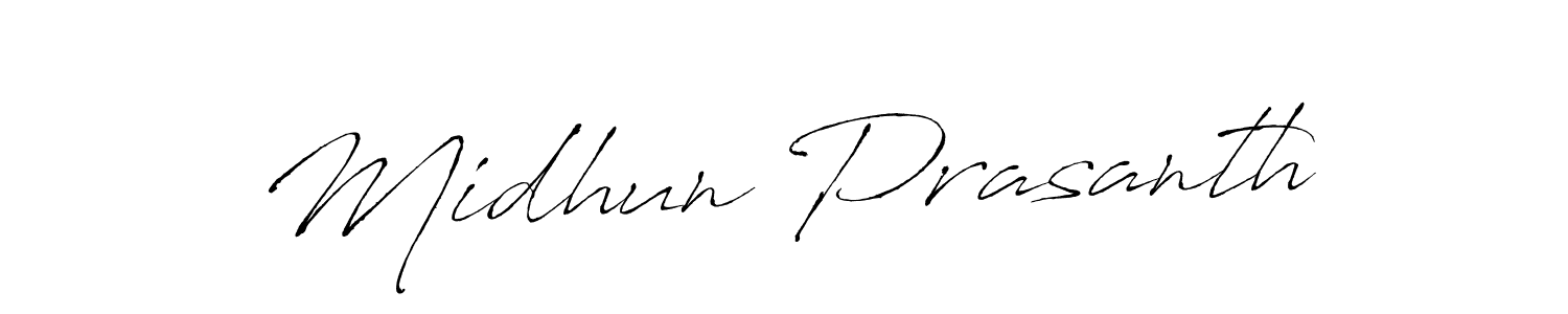 Use a signature maker to create a handwritten signature online. With this signature software, you can design (Antro_Vectra) your own signature for name Midhun Prasanth. Midhun Prasanth signature style 6 images and pictures png