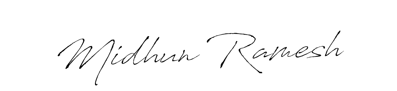 This is the best signature style for the Midhun Ramesh name. Also you like these signature font (Antro_Vectra). Mix name signature. Midhun Ramesh signature style 6 images and pictures png
