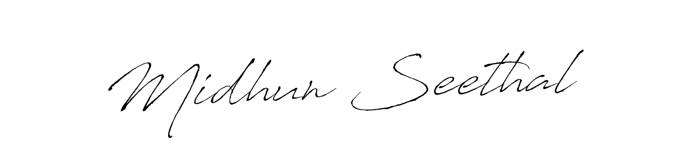 You should practise on your own different ways (Antro_Vectra) to write your name (Midhun Seethal) in signature. don't let someone else do it for you. Midhun Seethal signature style 6 images and pictures png