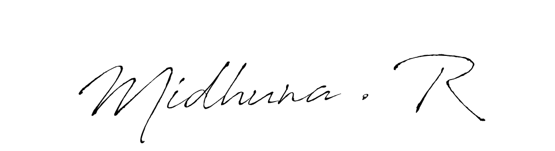 Make a beautiful signature design for name Midhuna . R. Use this online signature maker to create a handwritten signature for free. Midhuna . R signature style 6 images and pictures png