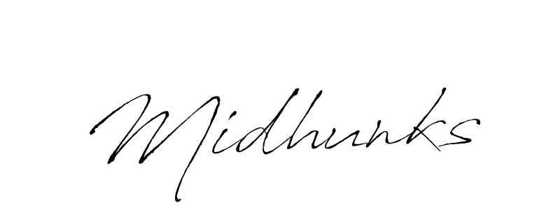 Similarly Antro_Vectra is the best handwritten signature design. Signature creator online .You can use it as an online autograph creator for name Midhunks. Midhunks signature style 6 images and pictures png