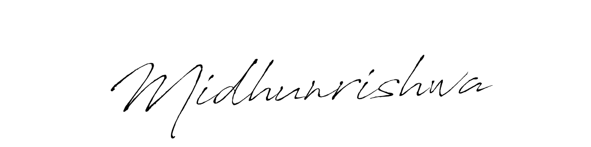 Similarly Antro_Vectra is the best handwritten signature design. Signature creator online .You can use it as an online autograph creator for name Midhunrishwa. Midhunrishwa signature style 6 images and pictures png