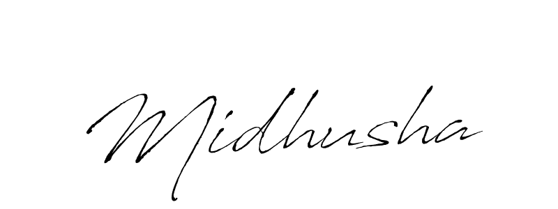 How to make Midhusha name signature. Use Antro_Vectra style for creating short signs online. This is the latest handwritten sign. Midhusha signature style 6 images and pictures png