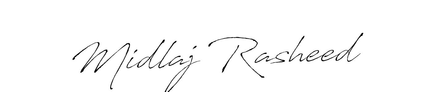 if you are searching for the best signature style for your name Midlaj Rasheed. so please give up your signature search. here we have designed multiple signature styles  using Antro_Vectra. Midlaj Rasheed signature style 6 images and pictures png