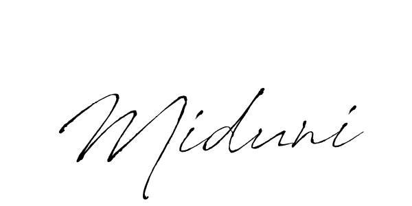 You can use this online signature creator to create a handwritten signature for the name Miduni. This is the best online autograph maker. Miduni signature style 6 images and pictures png