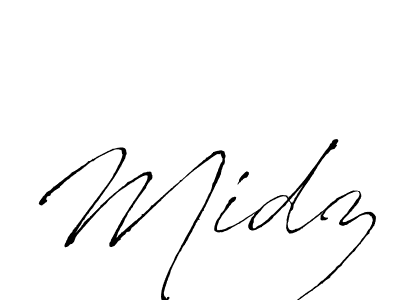 How to make Midz name signature. Use Antro_Vectra style for creating short signs online. This is the latest handwritten sign. Midz signature style 6 images and pictures png