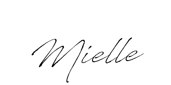 How to make Mielle name signature. Use Antro_Vectra style for creating short signs online. This is the latest handwritten sign. Mielle signature style 6 images and pictures png