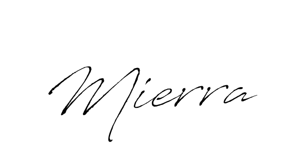Antro_Vectra is a professional signature style that is perfect for those who want to add a touch of class to their signature. It is also a great choice for those who want to make their signature more unique. Get Mierra name to fancy signature for free. Mierra signature style 6 images and pictures png