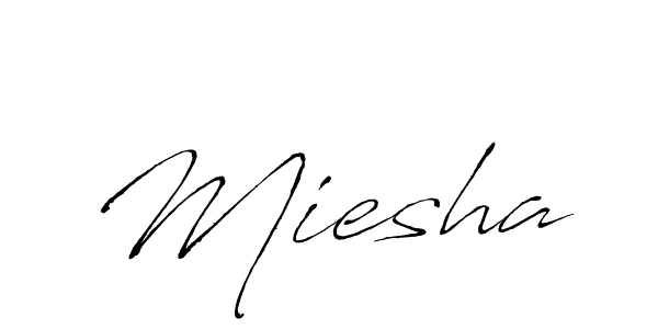 Also we have Miesha name is the best signature style. Create professional handwritten signature collection using Antro_Vectra autograph style. Miesha signature style 6 images and pictures png