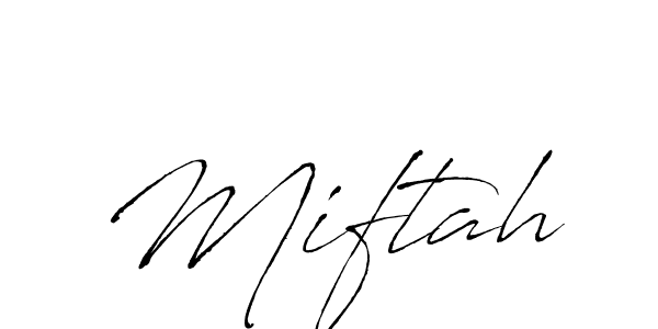 Use a signature maker to create a handwritten signature online. With this signature software, you can design (Antro_Vectra) your own signature for name Miftah. Miftah signature style 6 images and pictures png